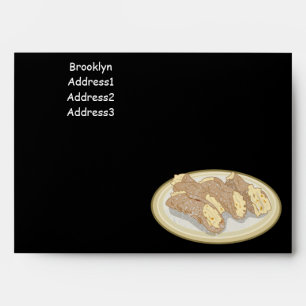 Cannoli cartoon illustration envelope