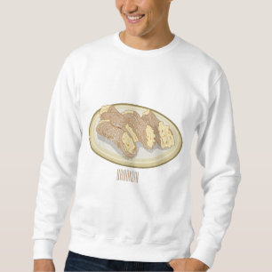 Cannoli cartoon illustration sweatshirt