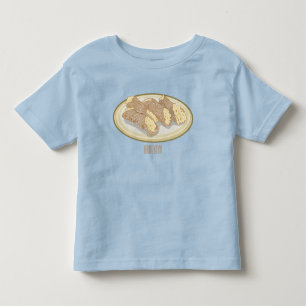Cannoli cartoon illustration toddler t-shirt