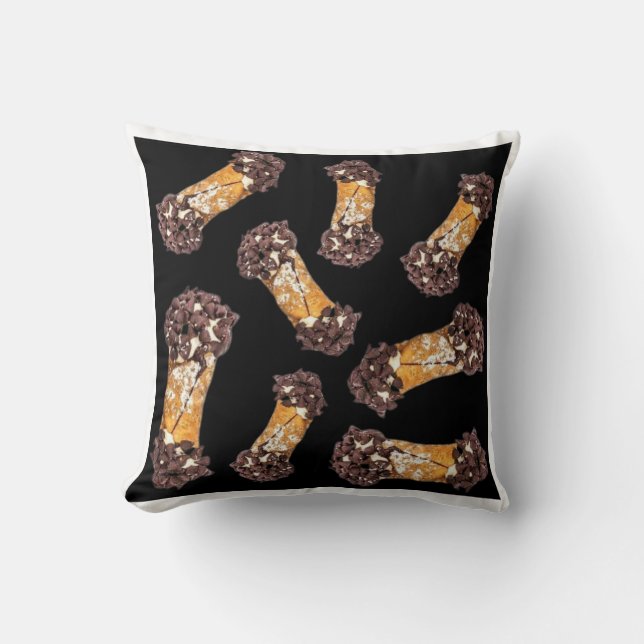 Cannoli pattern  throw pillow (Front)