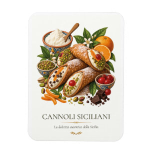 Cannoli Siciliani – Vintage Italian Dessert Magnet