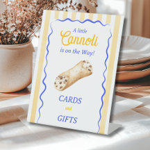 Cannoli Yellow Blue Italian Baby Shower Favor