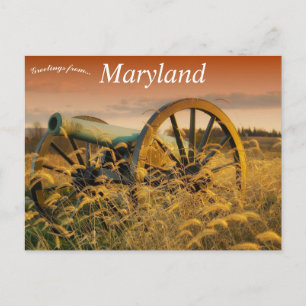 Cannon at Antietam Maryland Postcard