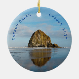 Cannon Beach Dated Christmas Ceramic Ornament