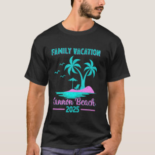 Cannon Beach Oregon Family Vacation 2025 Palm Tree T-Shirt