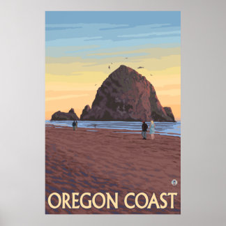 Cannon Beach, Oregon - Haystack Rock Poster