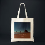 Cannon Beach Oregon Haystack Rock Tote Bag<br><div class="desc">Cannon Beach Oregon Haystack Rock
Beautiful night beach photograph with stars over the ocean.</div>