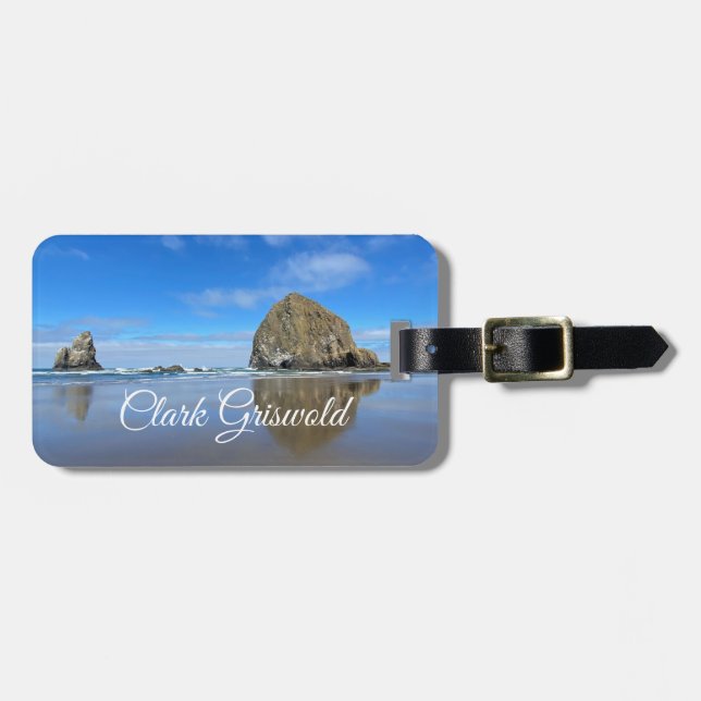 Cannon Beach Oregon Luggage Tag (Front Horizontal)