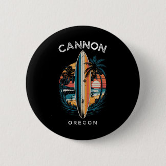 Cannon Beach Oregon Men Women Surfing  2 Inch Round Button