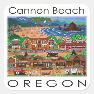 Cannon Beach ~ Oregon Square Sticker