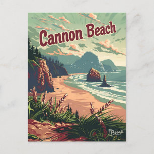 Cannon Beach Vintage Postcard