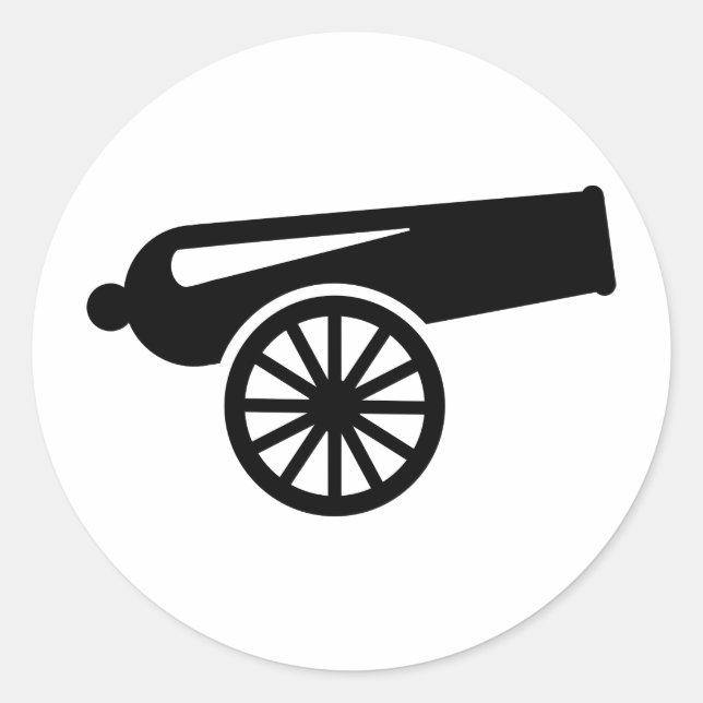Cannon Classic Round Sticker (Front)