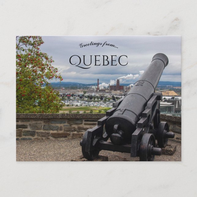 Cannon in Quebec Canada Postcard (Front)