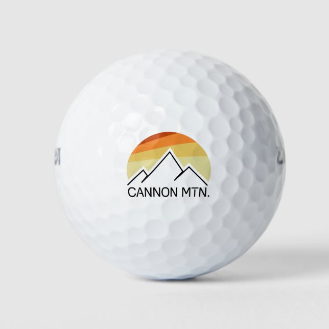 Cannon Mountain New Hampshire Retro Golf Balls (Front)