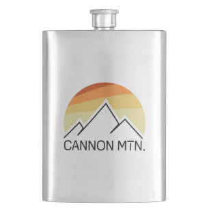 Cannon Mountain New Hampshire Retro Hip Flask