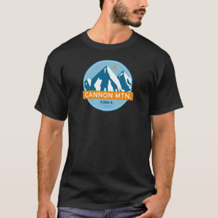 Cannon Mountain New Hampshire Stars Moon T-Shirt