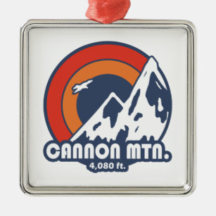 Cannon Mountain New Hampshire Sun Eagle Metal Ornament