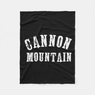 Cannon mountain rustic grungy artisan bold skier fleece blanket