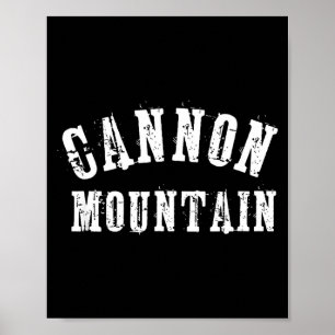 Cannon mountain rustic grungy artisan bold skier poster