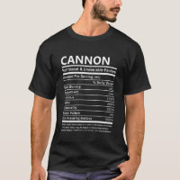Cannon Name T Shirt - Cannon Nutritional And Unden