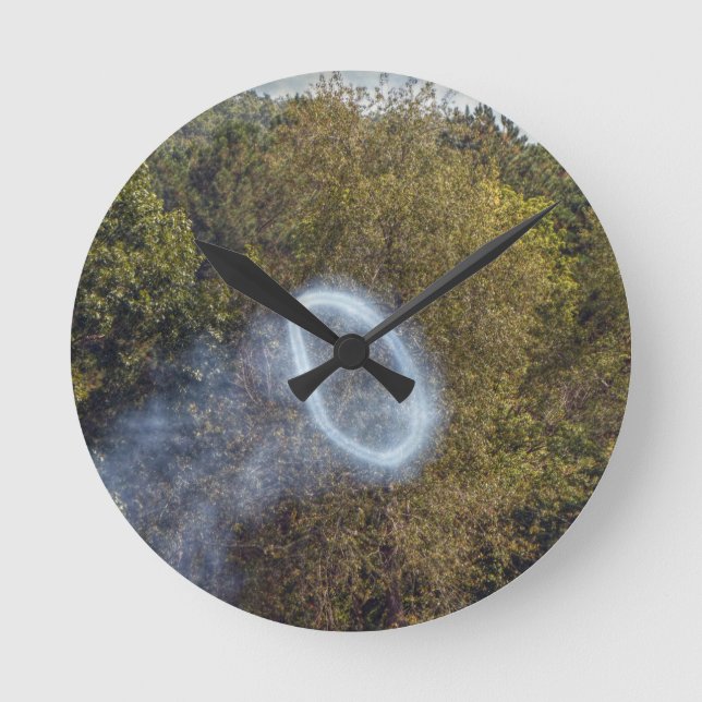 Cannon Smoke Ring Round Clock (Front)