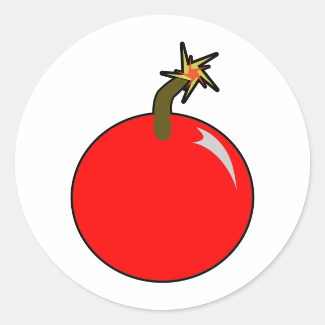 Cannonball Round Shot Bomb Cannon Ball Pirate Classic Round Sticker (Front)