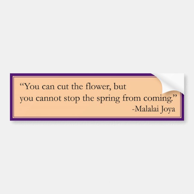 Cannot Stop the Spring Bumper Sticker (Front)