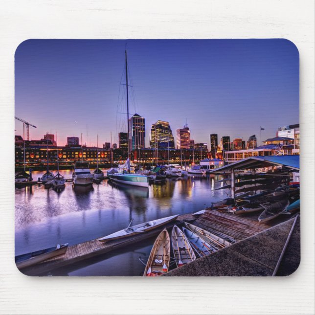 Canoas Al Atardecer - Canoes At Sunset Mouse Pad (Front)