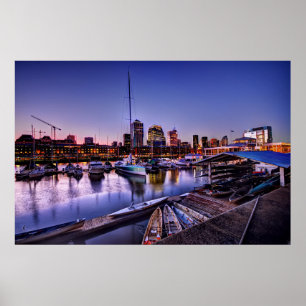 Canoas Al Atardecer - Canoes At Sunset Poster