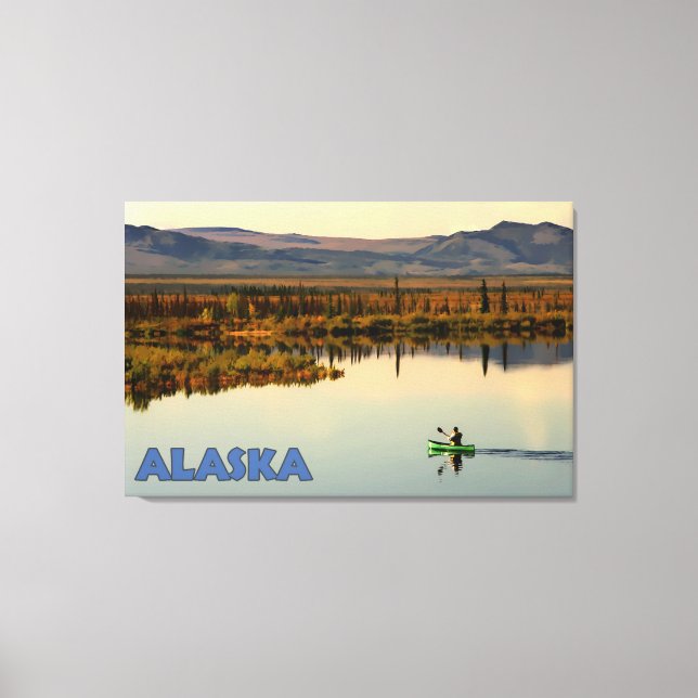 Canoe Alaska Canvas Print (Front)
