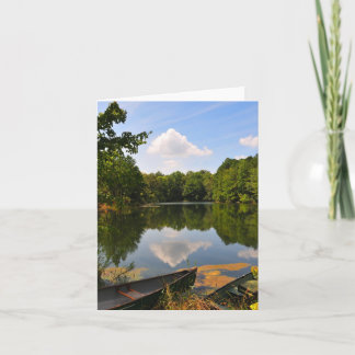 Canoe and Lake Card