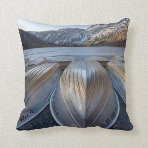 Canoe At The Lake Throw Pillow