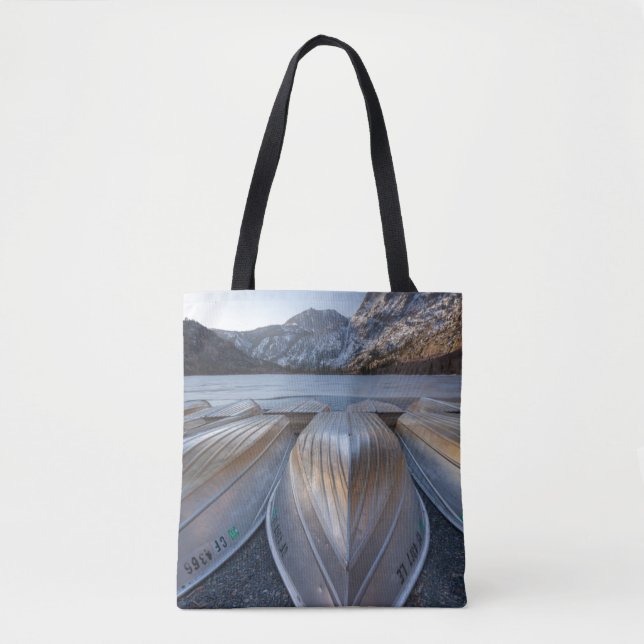Canoe At The Lake Tote Bag (Front)