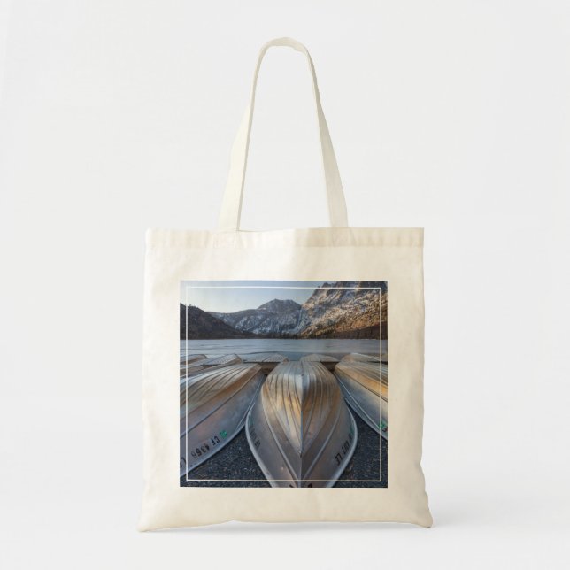 Canoe At The Lake Tote Bag (Front)