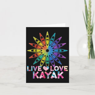 Canoe Boat Paddling Sport Kayaker Live Love Kayak  Card