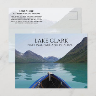 Canoe Bow on Lake, Lake Clark National Park Alaska Postcard