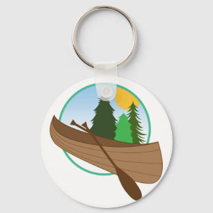 Canoe Circle Keychain