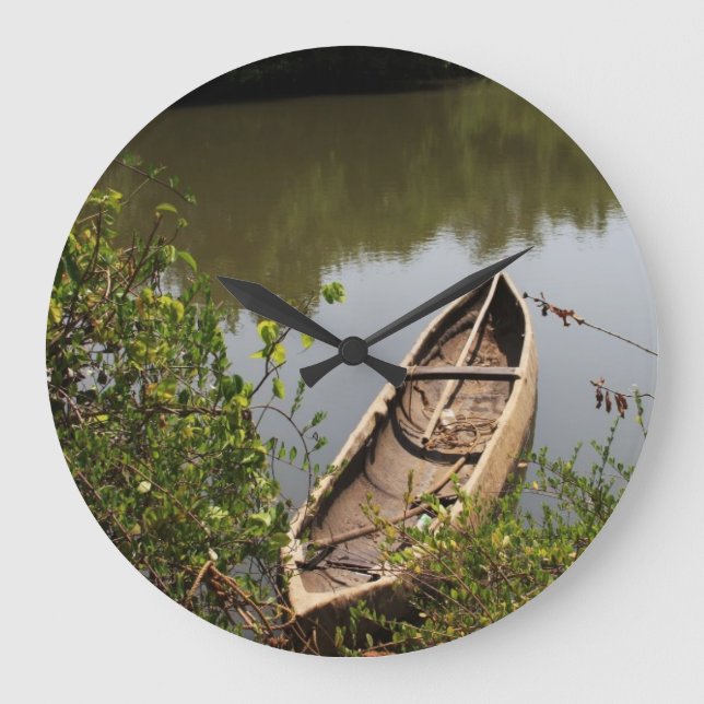 canoe clock on the lake (Front)