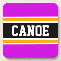 CANOE Fun Sporty Retro Pink Yellow Black Stripes
