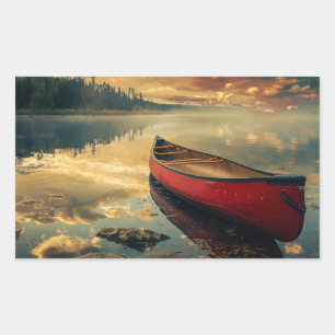 Canoe in a River Sticker