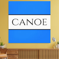 CANOE Nautical Bright Blue White Summer Stripes