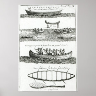 Canoe of the Iroquois Poster