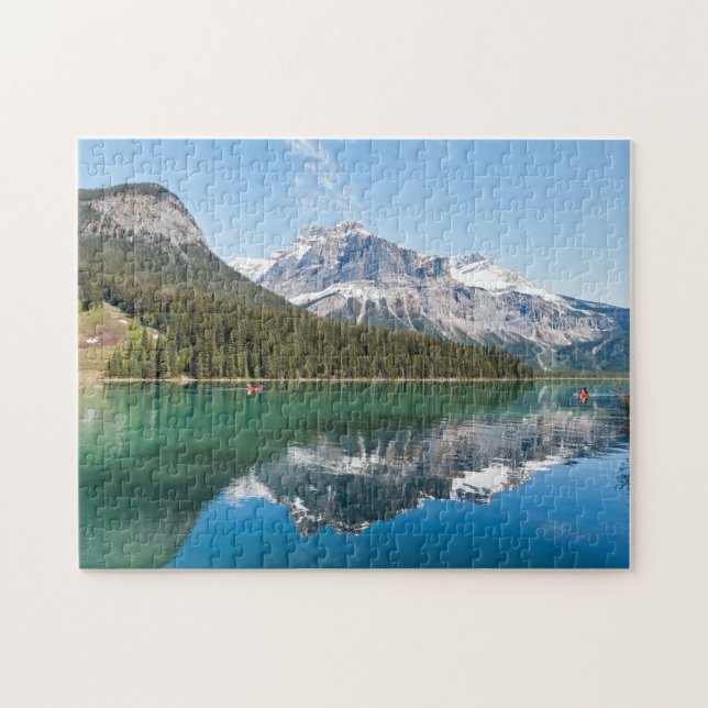 Canoe on famous Emerald Lake - Yoho NP, Canada Jigsaw Puzzle (Horizontal)
