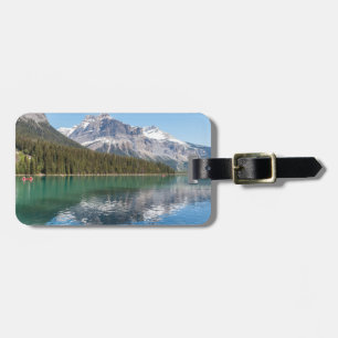 Canoe on famous Emerald Lake - Yoho NP, Canada Luggage Tag
