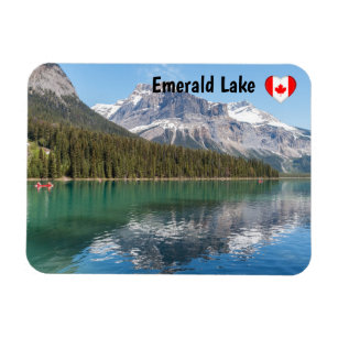 Canoe on famous Emerald Lake - Yoho NP, Canada Magnet