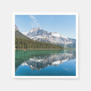 Canoe on famous Emerald Lake - Yoho NP, Canada Napkin
