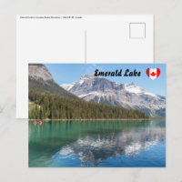 Canoe on famous Emerald Lake - Yoho NP, Canada