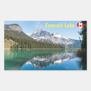 Canoe on famous Emerald Lake - Yoho NP, Canada Sticker