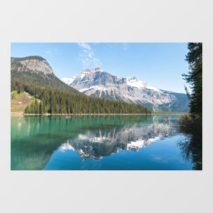 Canoe on famous Emerald Lake - Yoho NP, Canada Window Cling