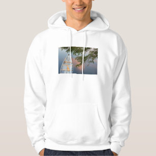 Canoe on lake at sunset, Canada Hoodie